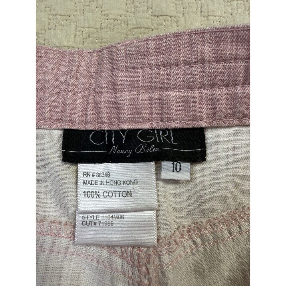 Nancy Bolen Hippie Jeans Embellished Mid Rise City Girl | Pink | Size 10 - Picture 6 of 13